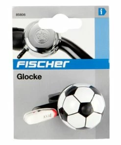 Brandneu 🔥 Fischer Fahrrad Fischer Glocke Fußball Schwarz Weiß 💯