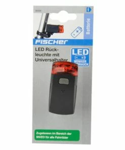 Am billigsten 🌟 Fischer Fahrrad Batterie LED-Rückleuchte Mit Universalhalter 😍