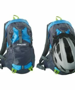 Aktion 🤩 Fischer Fahrrad FISCHER Rucksack Mit Helmnetz Grün / Grau 🥰