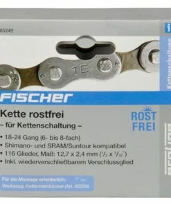 Besorgen 🧨 Fischer Fahrradkette Für Kettenschaltung Rostfrei 1/2 X 3/32 Incl.Verschlussglied 🔔