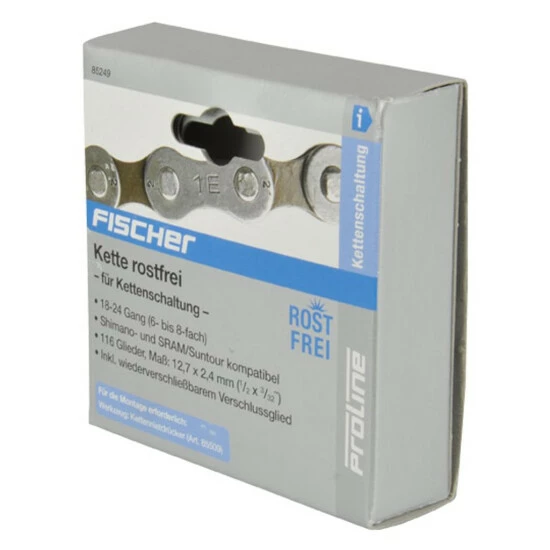 Besorgen 🧨 Fischer Fahrradkette Für Kettenschaltung Rostfrei 1/2 X 3/32 Incl.Verschlussglied 🔔 – Bild 2