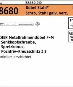 Auslauf ✔️ Fischer Fahrrad Metallrahmendübel R 88680 F 10 M202 Schr F 10 M 202 🧨